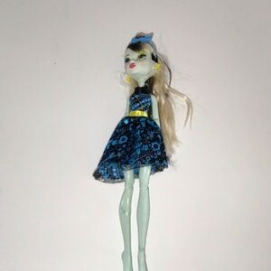 Mattel Doll with Blue and Black Dress